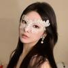Black Lace Half Face Mask for Girls - Floral Eye Mask for Cosplay, Masquerade, or Halloween Party