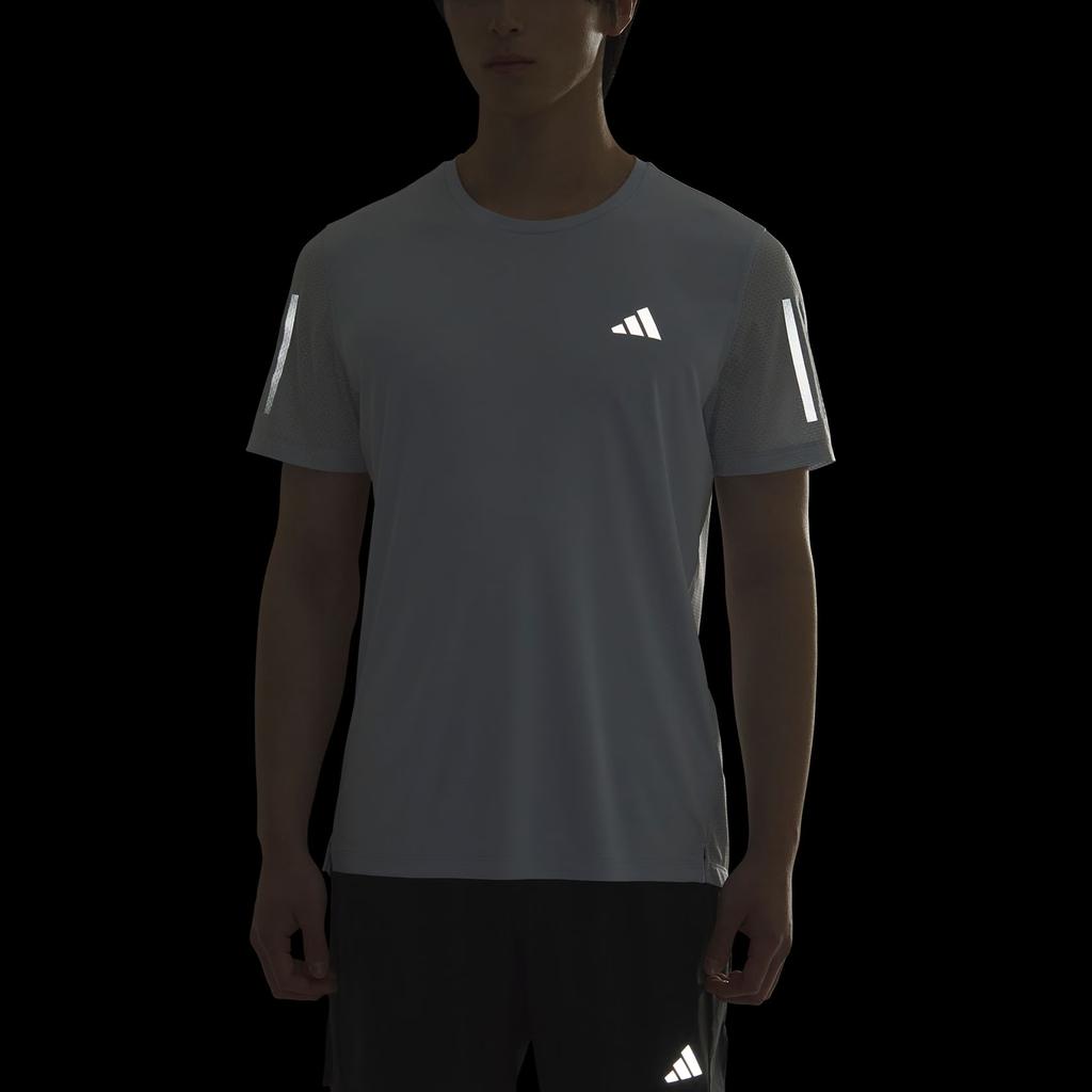 Adidas Own The Run Climacool Cooler Running Quick-Dry Crew Neck T-Shirt Men Tops Light-Blue Dark-Silver-Gray JY6984