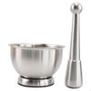 Mortar and Pestle Set Spice Grinding Garlic Crusher Stainless Steel Bowl for