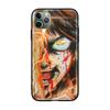 Мягкий черный чехол W-30 Anime Attack on Titan для iPhone 11 12 13 14 15 6 7 8 X XS Pro Max XR Samsung S21 S22 S23 S24 FE Ultra S8 Plus
