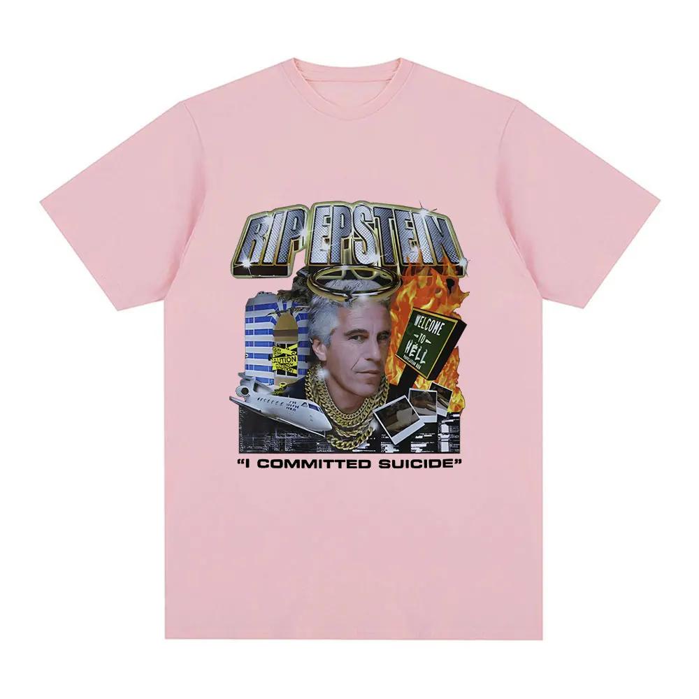 Графическая футболка Джеффри Эпштейна Женская Модная Повседневная Футболка с Коротким Рукавом Винтажная Готическая Футболка Оверсайз Уличная Одежда