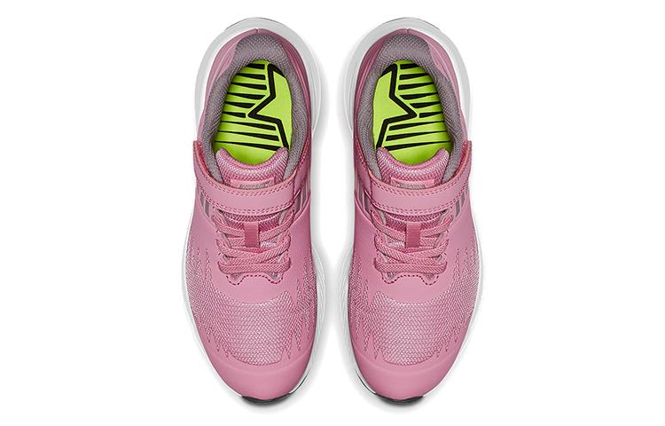 Nike Застежка-липучка Низкие Детские Беговые Кроссовки Розово-Белые Дети Возраст 3 7 Лет 921442-602