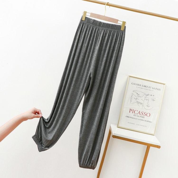 Женские эластичные повседневные брюки-джоггеры slim fit, однотонные, из мягкого модала, с манжетами на щиколотке, для йоги и отдыха, средняя посадка