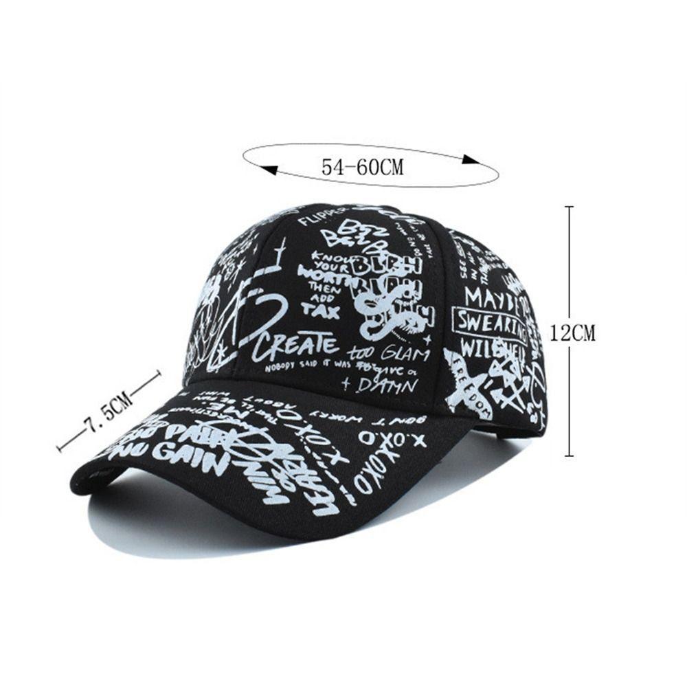 Quick Dry Baseball Caps UV Protection Colorful Graffiti Print Sunscreen Hat Letter Geometry Printing Hip Hop Snapback Hat