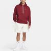 Nike Толстовка с капюшоном Solo Swoosh Solid Color Logo Drawstring, мужская, темно-красная, DX1355-677