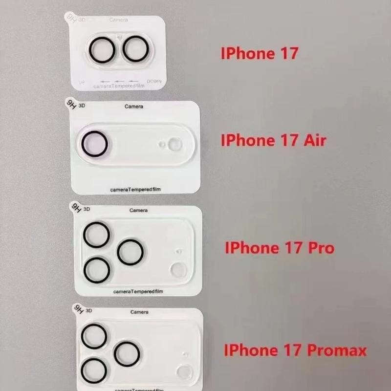 3 шт. HD Закаленное стекло для объектива камеры для IPhone 17 Pro Max Защитная пленка для экрана объектива камеры для IPhone 17 Air Pro Max Стекло для объектива