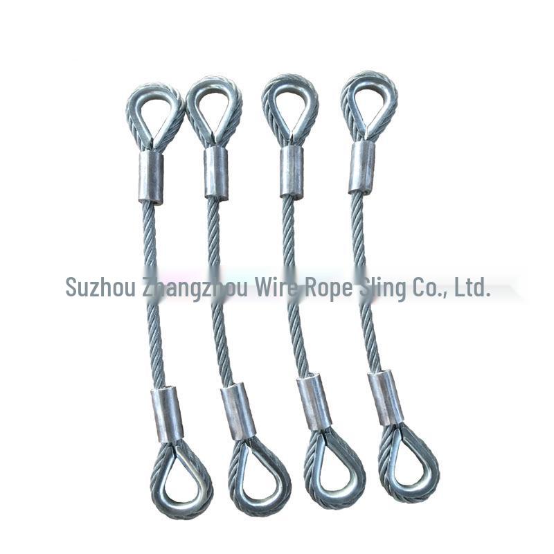 Customizable Steel Wire Rope Slings: Crimped, Oiled, Bright Surface, Sizes 8-120mm