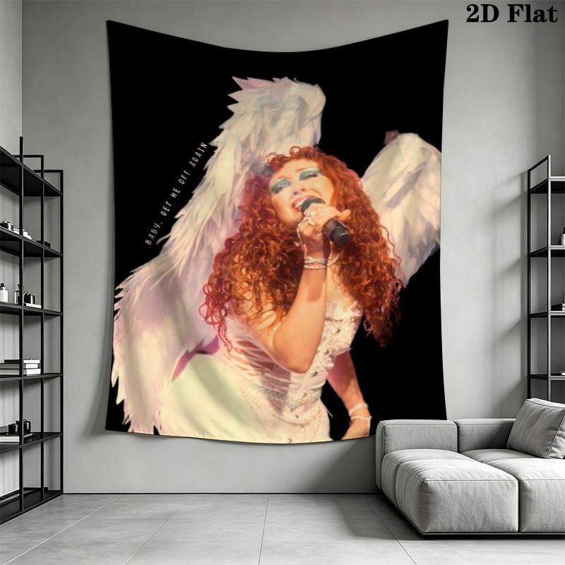 Chappell Roan Wall Tapestry Aesthetic Wall Hanging Printed Fabric Blanket Decorative Tapestries for Bedroom Living Room Home Decor