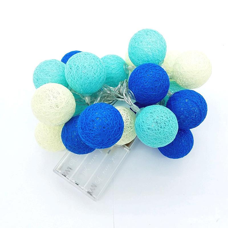 3M 20 LED Colorful Cotton Ball LED String Christmas Wedding Party Fairy Lights