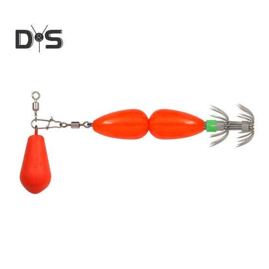 9CM/27G крючок для ловли кальмаров с разноцветными бусинами, двухслойный вертлюжный крючок-зонтик, крючок для ловли каракатицы, рыболовный крючок для ловли в пресной и соленой воде