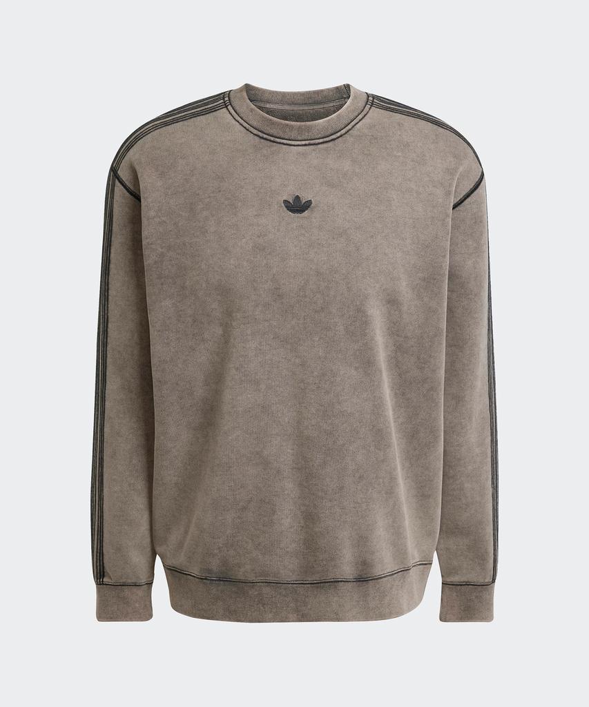 adidas Ретро-свитшот с круглым вырезом, выстиранный - Черный / Jd0246