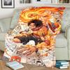 "ONE PIECE" Flannel Blanket Comfortable Soft Print for Home Bedrooms, Sofas, Beds, Chairs, Picnics