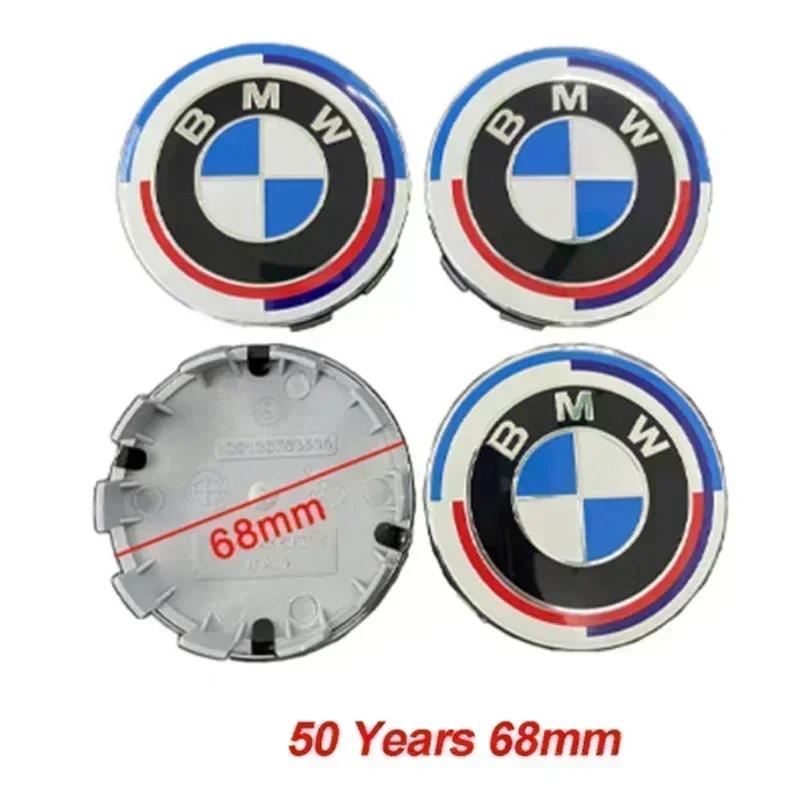 Для BMW E36 E46 E53 E90 E60 E61 E93 E87 X3 X5 F30 F20 F10 G30 Аксессуары 4 шт. 56/68 мм Колпачки ступицы центра колеса автомобиля Авто Накладки на обод