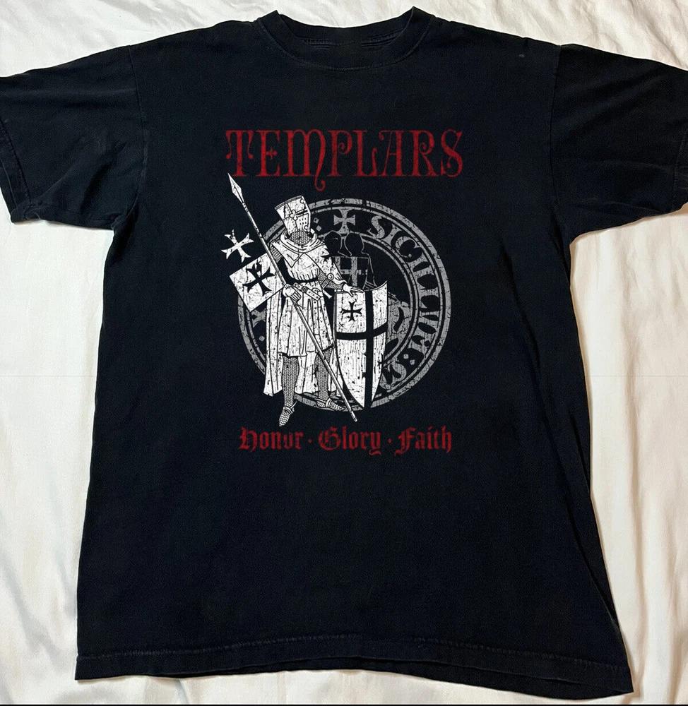 Rare The Templars Band Black Cotton Shirt All Size S5xl Mi646