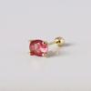 14K Pink Tourmaline Birthstone Earrings_5.0mm