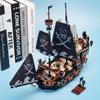 1328PCS Idea Black  Ship Building Blocks Boat City DIY Bricks Toys with Figures Birthday Christmas Gift No Box