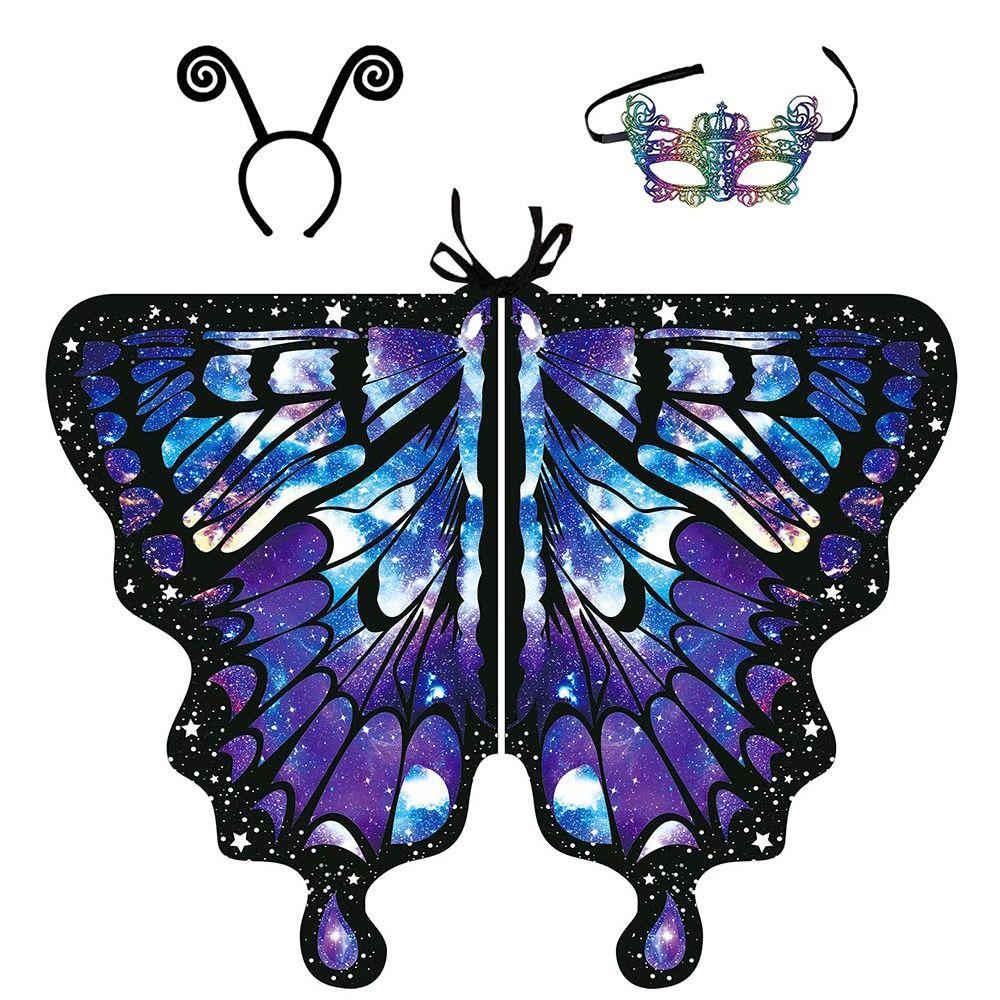 Fairy Festival Rave Dress Party Favor Cloak Butterfly Scarf Butterfly Wings Shawl Butterfly Costume