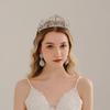 Свадебные аксессуары для волос, свадебное платье, головной убор, простой и универсальный, нишевый дизайн, легкая роскошь, хрустальная корона, инкрустированная бриллиантами, корона