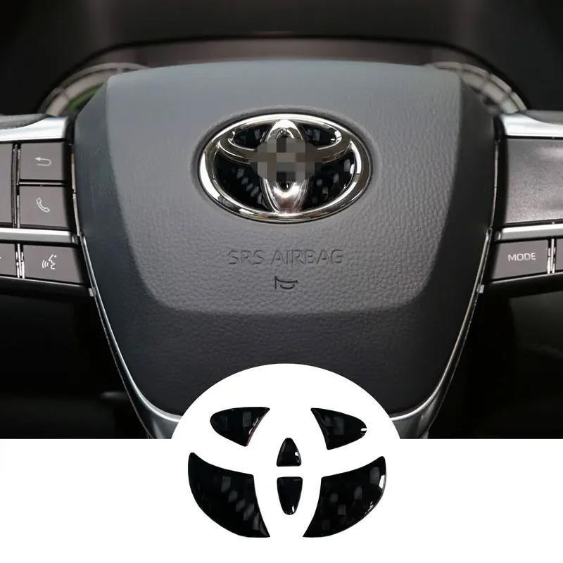Наклейка-эмблема на руль автомобиля из углеродного волокна Для Toyota RAV4 Hilux Aygo Yaris Ractis Corolla Camry CHR Auris Tacoma
