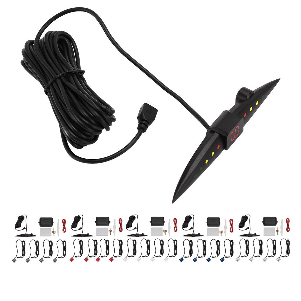 Car Reverse Backup Radar System 4 Parking Sensors LED Display Buzzer Beep Alarm Indicator for Safe D