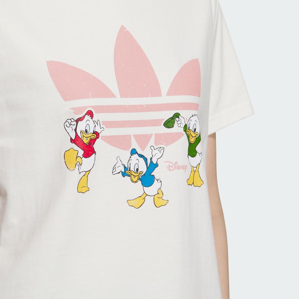 adidas Спортивная футболка с коротким рукавом Disney Cotton Print, женские топы, белые JP1428