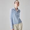 PALUOPO Women's Autumn/Winter Lapel Cashmere Cable Cardigan