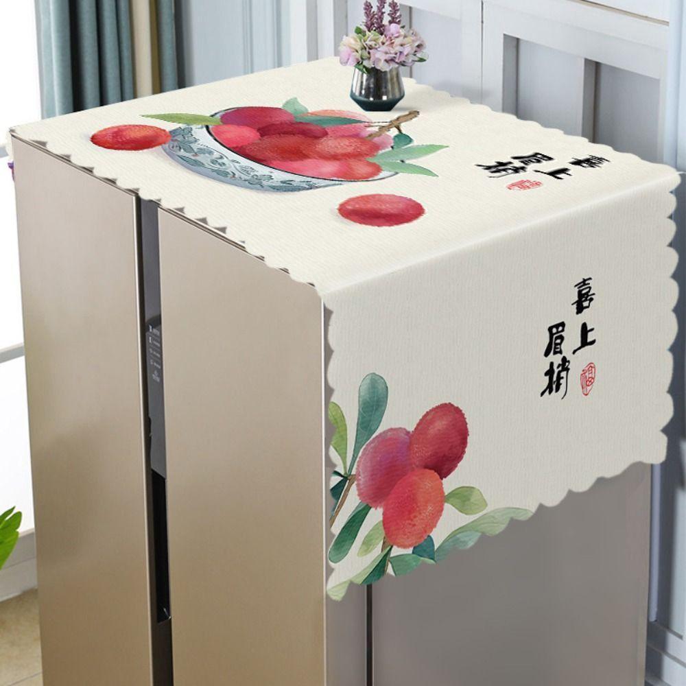 Waterproof Refrigerator Dust Cover Cartoon Refrigerator Cover Cloth Washing Machine Cover Kitchen