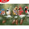 5D DIY Diamond Painting Christmas Bird Full Square Diamond Embroidery Animal Kit Mosaic Winter Decor For Home