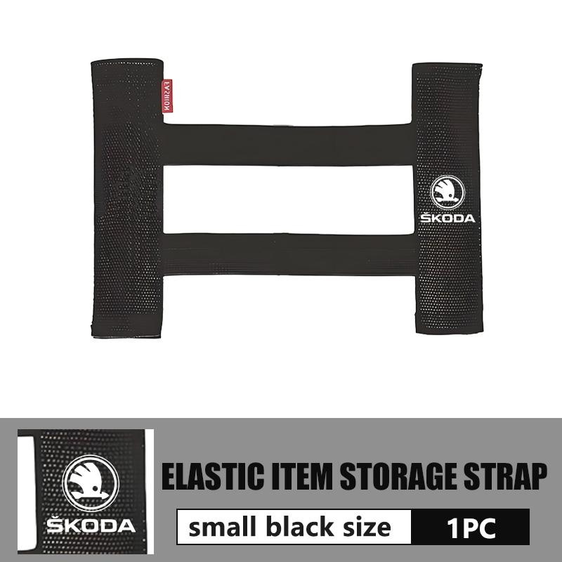 VIJT4 For Skoda Car Interior Organizer Back Rear Trunk Storage Mesh Fixed Straps Fabia 1 2 Octavia a7 RS Superb Rapid Yeti Karoq