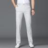 Мужские летние легкие прямые повседневные брюки из тенселя и льна 2024