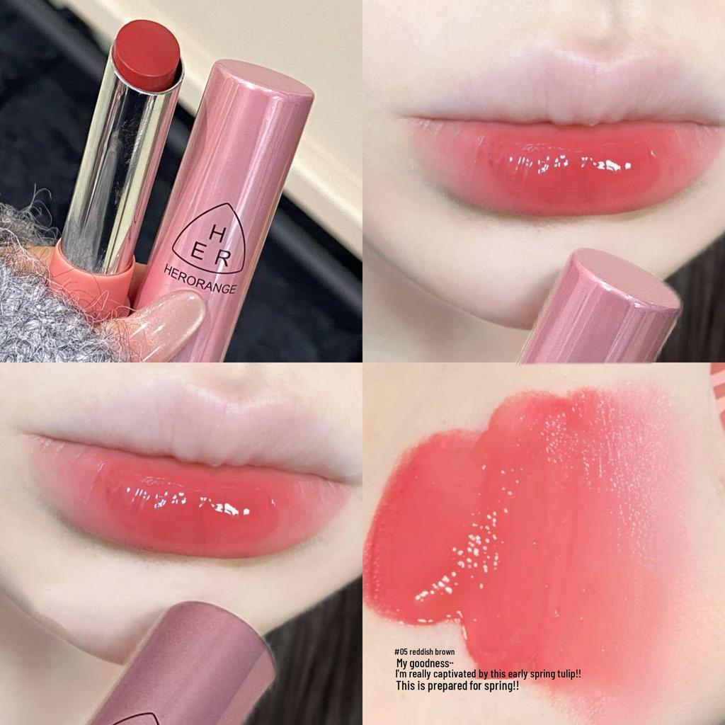 HERORANGE Light Rhyme Glossy Lipstick: Long-Lasting, Plumping Korean-Style Lip Glaze
