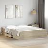VidaXL Bed Frames and Drawers Sonoma Oak 150x200 Cm Engineered Wood, Bed, Storage Bed, Double Bed Frame, Bed 3280288