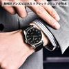 Черный кожаный ремешок деловые наручные часы водонепроницаемые кварцевые аналоговые стильные классические повседневные простые легкие часы с датой подарочные часы для мужчин