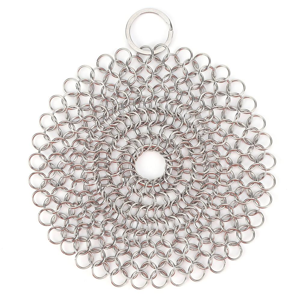 Iron Cleaner with Hanging Ring Pot Pans Cleaning Scrubber Stainless Steel Cookware Rust Remover Scraper for Iron Pans