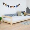 Lit enfant - BENLEMI - KIDDY - 80 x 180 cm - Bois massif - Verni naturel