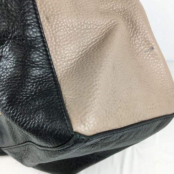 MARC BY MARC JACOBS Кожаная сумка-тоут Черный Серо-бежевый Двухцветный На плечо(ИСПОЛЬЗОВАЛ)