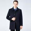 Cashmere Coat Men's Mid-length Autumn and Winter Middle-aged Dad's Woolen Woolen Windbreaker Jacket