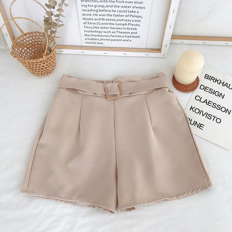 WTEMPO Summer Women's Chiffon Shorts Fashion High Waist Loose Shorts Wide Leg Shorts Casual Shorts Suit Shorts