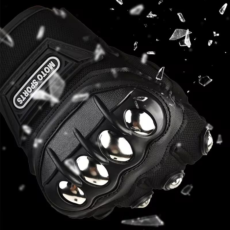 Motorcycle Gloves Anti Slip Breathable Full Finger Off Road Gloves Steel Safety Outdoor Sports Protection Riding Accessories