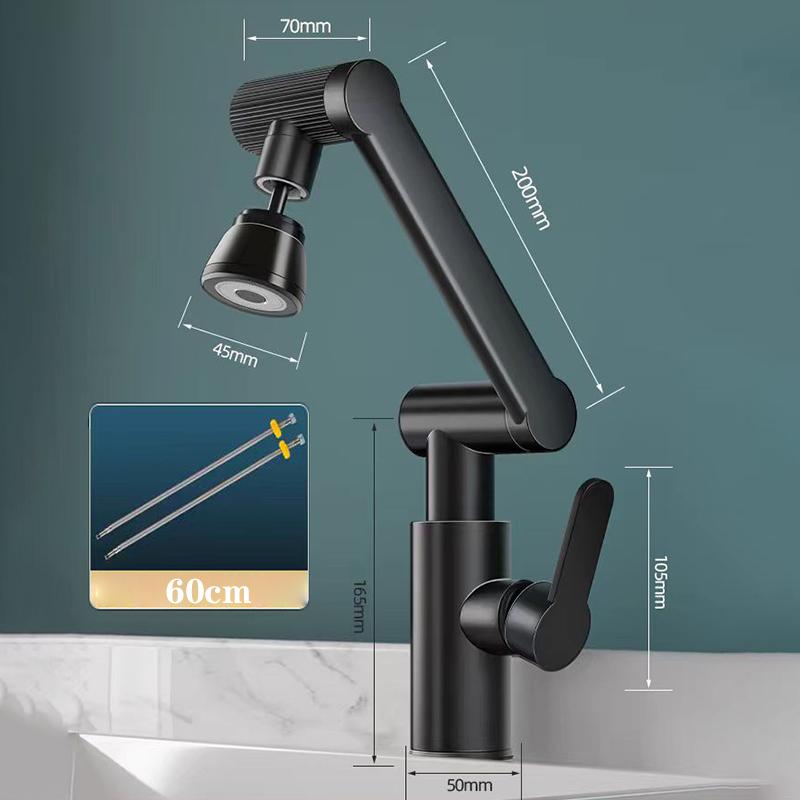 Поворотный смеситель для кухонной мойки на 1080°, смеситель для раковины в ванной, многофункциональный кран для холодной и водопроводной воды из латуни