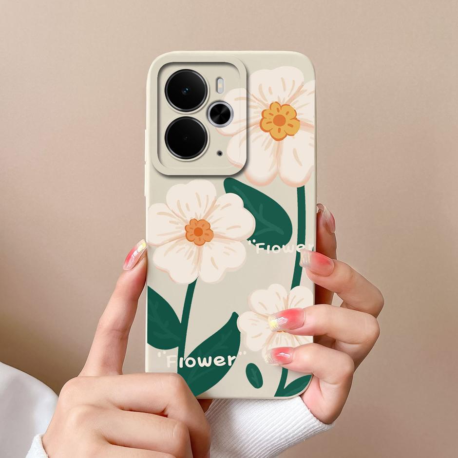 Модный цветочный чехол из мягкого силикона для Realme 14T 14 Pro Plus Lite 5G Защитный чехол для Realme14T Realme14Pro Plus Lite Fundas
