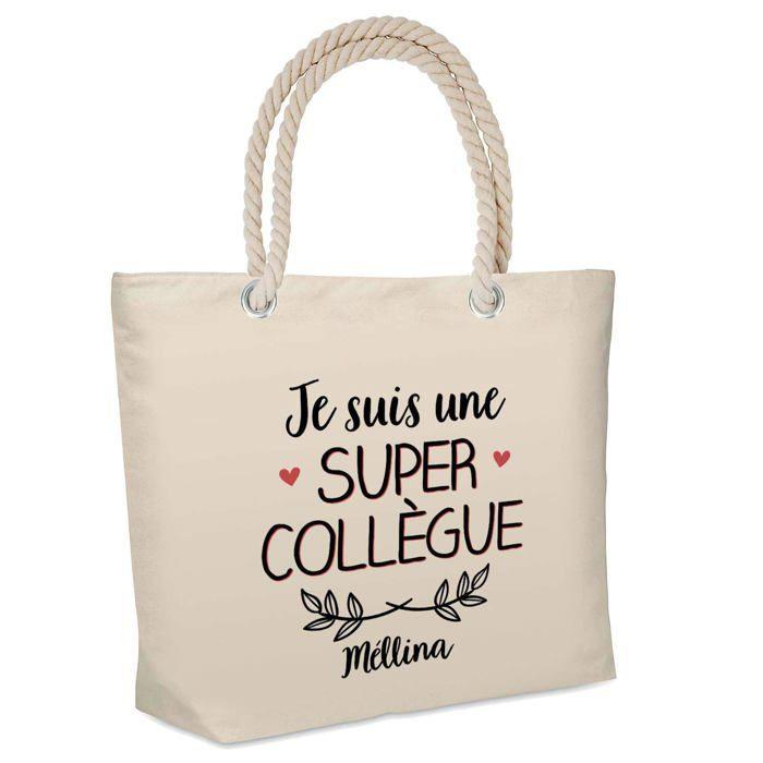 Sac de plage - PLANETEE - Méllina Une Super Collègue (Glacière Souple) - Coton - Grande contenance - Imprimé en France