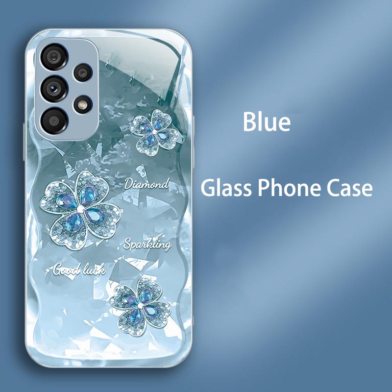 Luxury Tempered Glass Case for Samsung Galaxy A52 A52S A72 A22 A13 Lte A12 M12 A50 A50S A30S A20S Hard Shockproof PC Cover Funda