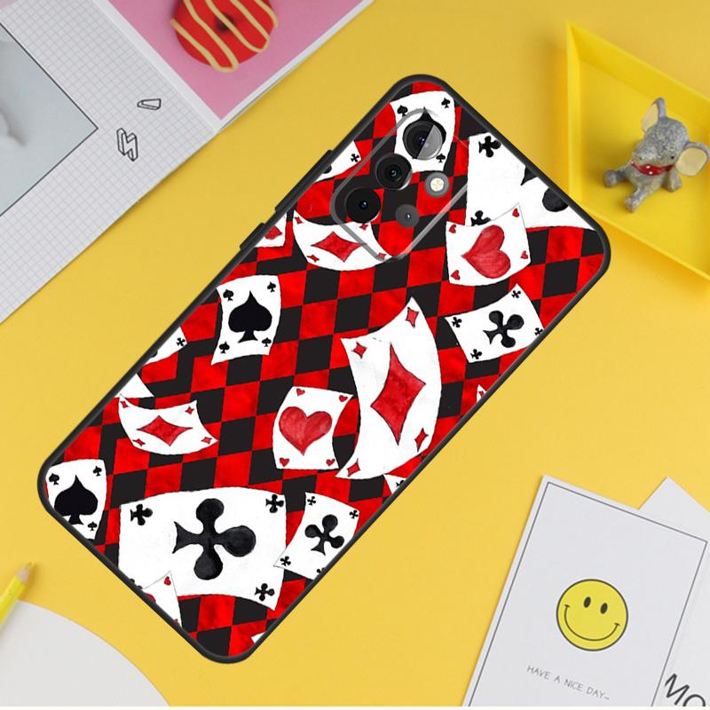 Poker Playing Card Cover For Samsung Galaxy A34 A35 A14 A15 A25 A53 A33 A13 A52 A32 A12 A51 A71 A54 A55 Case