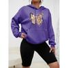 Half Butterfly Other Flower Prints Hoody Women Personality Cartoons Hoodie Fashion Fleece Pullovers Hip Hop Warm Clothes Female