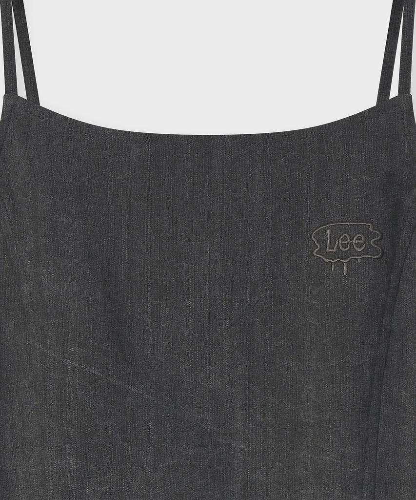 Pallet [Fallett X Lee] Long Slit Denim Dress Charcoal