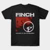 Мужская черная футболка с принтом Группа Finch Печать на бумаге для трансферной печати без вырезания Хлопковая футболка