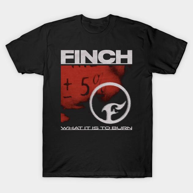 Азиатский размер Мужская футболка с принтом Группа Finch Печать методом термопереноса без вырезания Хлопковая футболка