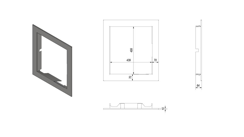 Каркас для печи Nadia 8 G ce, ширина рамы 70 мм