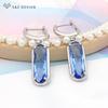 Classic Elegant Oval Egg Shape Cubic Zirconia Drop Earrings For Women Girl Wedding Party Fashion Jewelry Rose Gold Color Eardrop